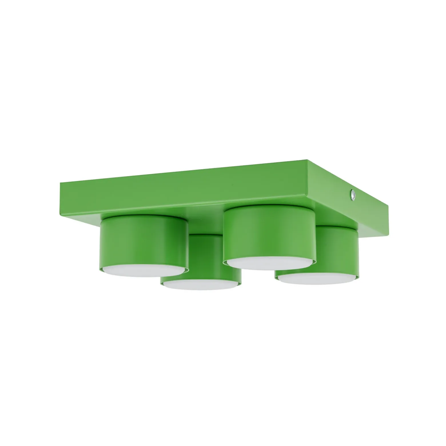 Lámpara de techo Brix, verde, 23 cm de largo, 4 luces, GX53