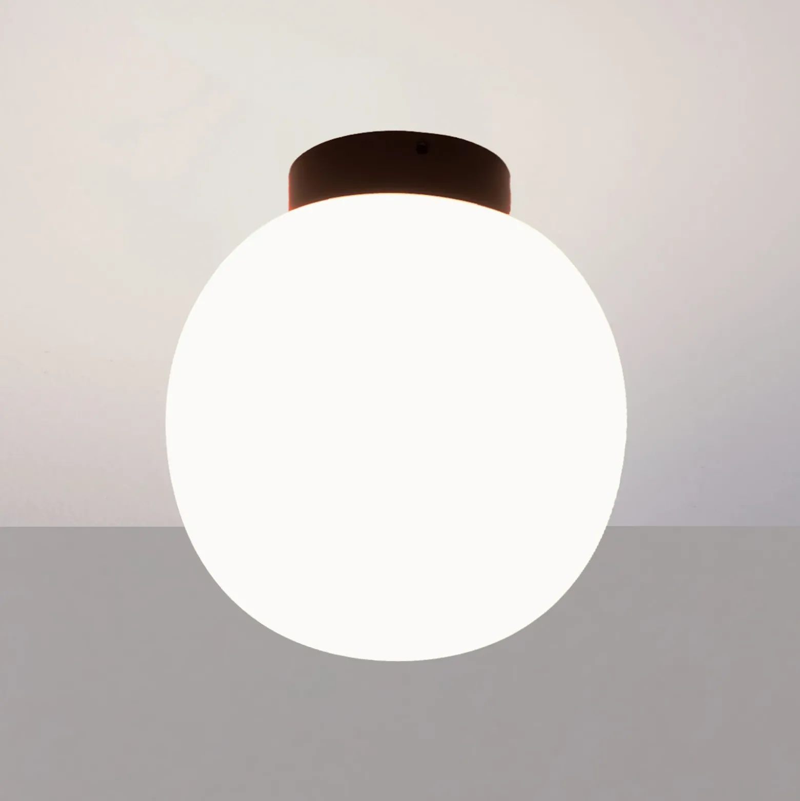 Lámpara de techo Casablanca Acai, blanco/negro, cristal, 16 cm, E27