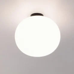 Lámpara de techo Casablanca Acai, blanco/negro, cristal, 26 cm, E27