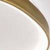 Lámpara de techo Charlie LED, Ø 65 cm, blanco opal, color latón antiguo