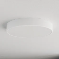 Lámpara de techo Cleo 500, blanca, sensor, IP54, Ø 50 cm, metal