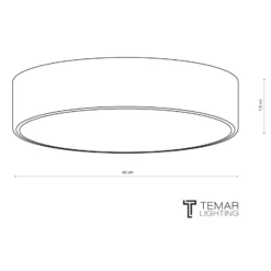 Lámpara de techo Cleo 400, Ø 40 cm gris