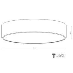 Lámpara de techo Cleo 500, Ø 50 cm gris
