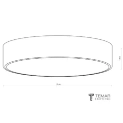 Lámpara de techo Cleo 500, cobre, sensor, IP54, Ø 50 cm, metal