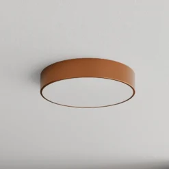 Lámpara de techo Cleo 400, cobre, sensor, IP54, Ø 40 cm, metal
