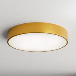 Lámpara de techo Cleo 500, dorada, sensor, IP20, Ø 50 cm, metal