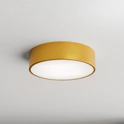 Lámpara de techo Cleo 300, dorada, sensor, IP20, Ø 30 cm, metal