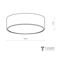 Lámpara de techo Cleo 200, dorada, sensor, IP54, Ø 20 cm, metal