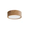 Lámpara de techo Cleo DR275, IP20, sensor, Ø 28 cm, madera de roble