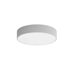 Lámpara de techo Cleo 400, gris, sensor, IP54, Ø 40 cm, metal
