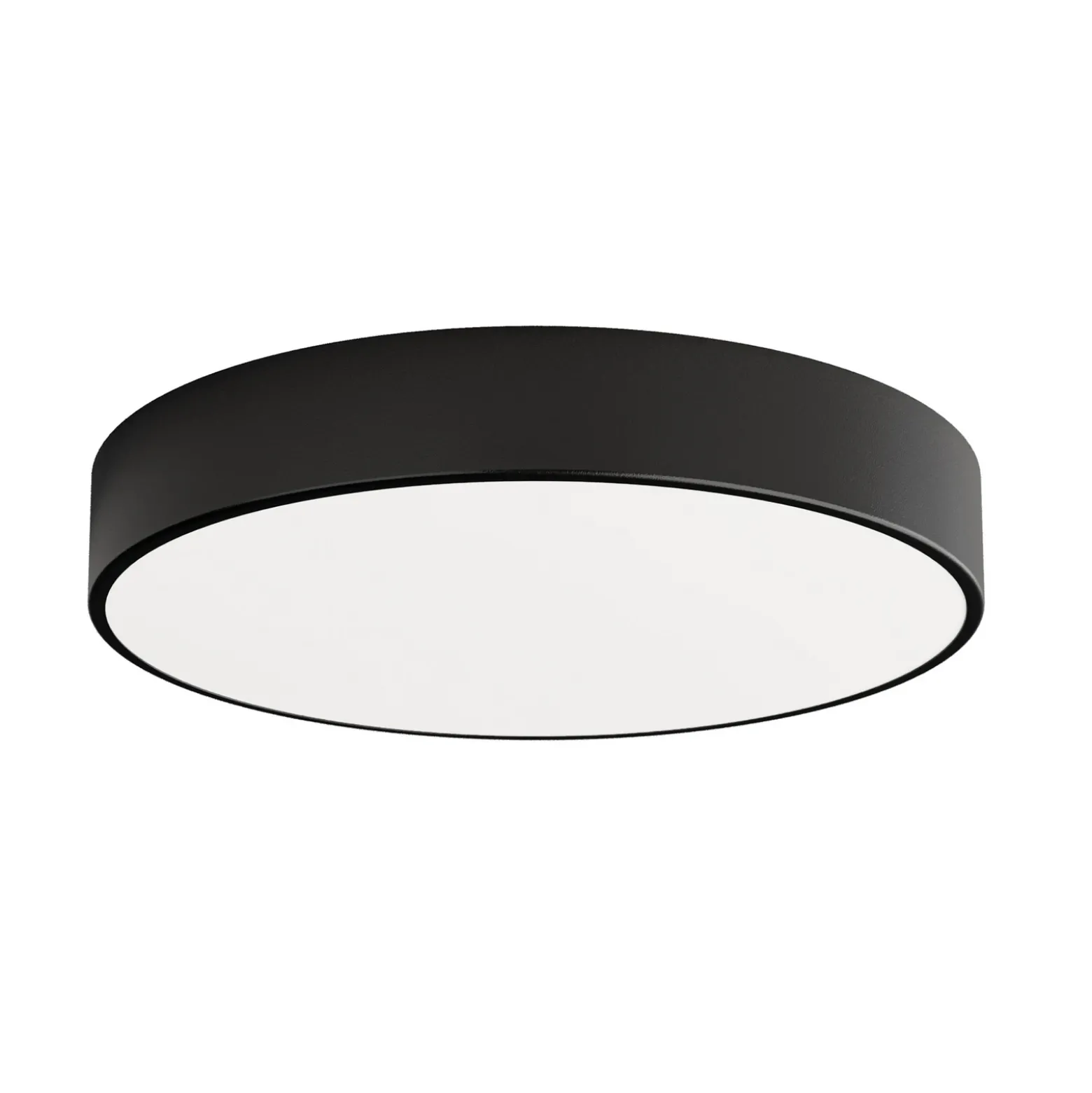 Lámpara de techo Cleo 500, negro, sensor, IP54, Ø 50 cm, metal