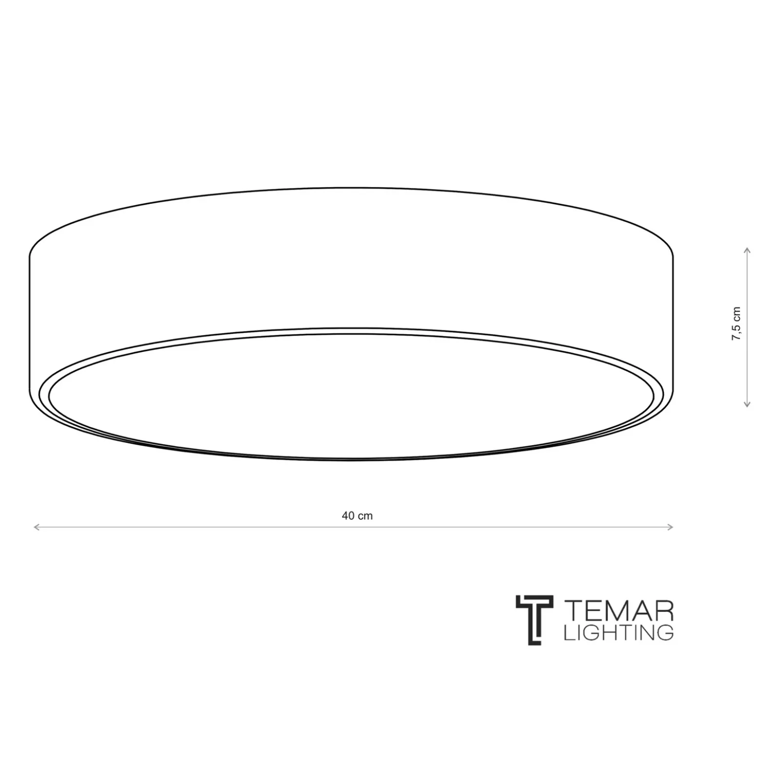 Lámpara de techo Cleo 400, negro, sensor, IP54, Ø 40 cm, metal