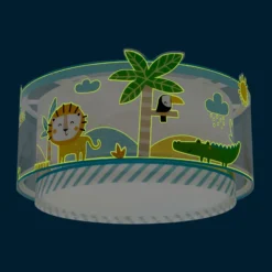 Lámpara de techo Dalber LITTLE JUNGLE, blanco/amarillo