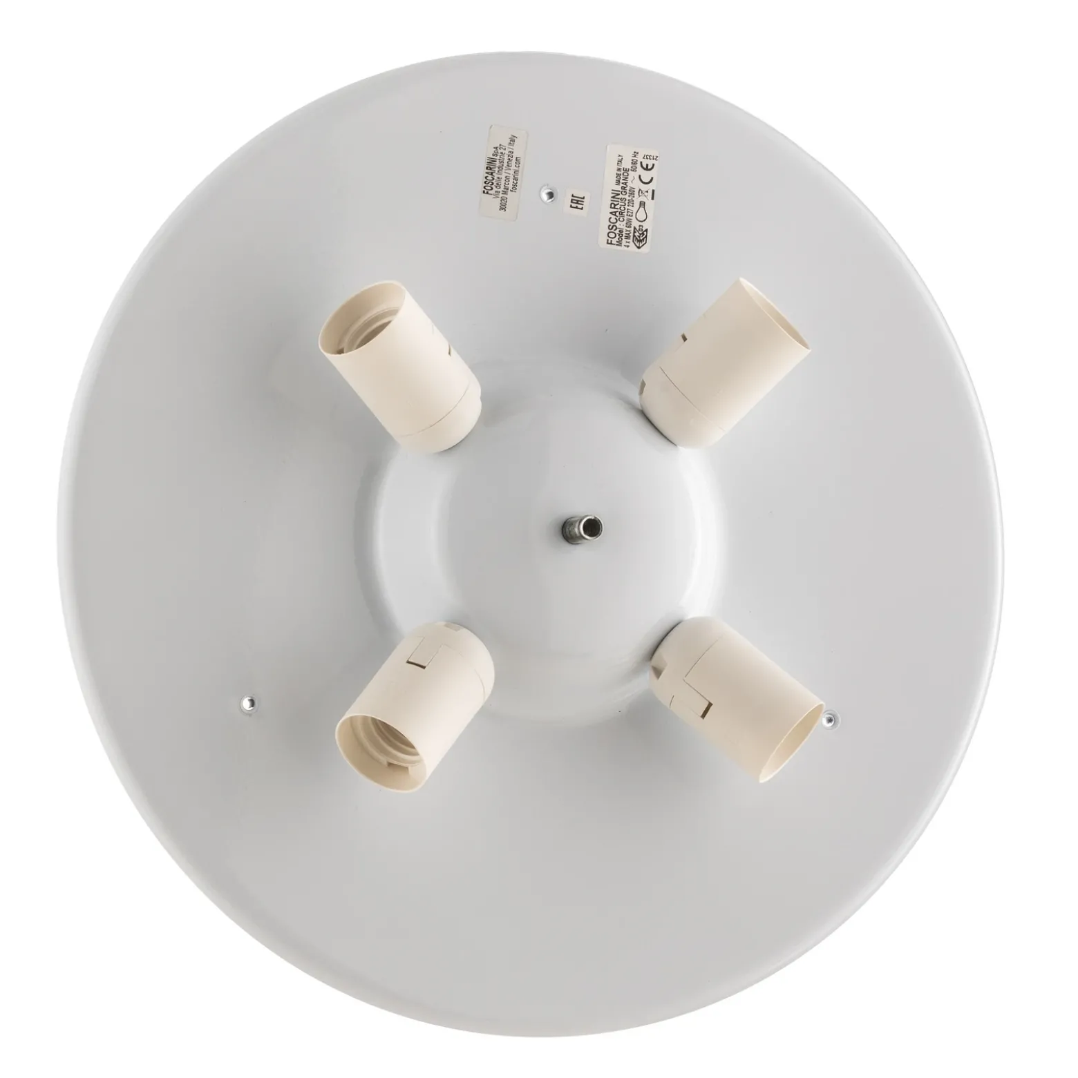 Lámpara de techo de cristal Foscarini Circus grande, Ø 46 cm