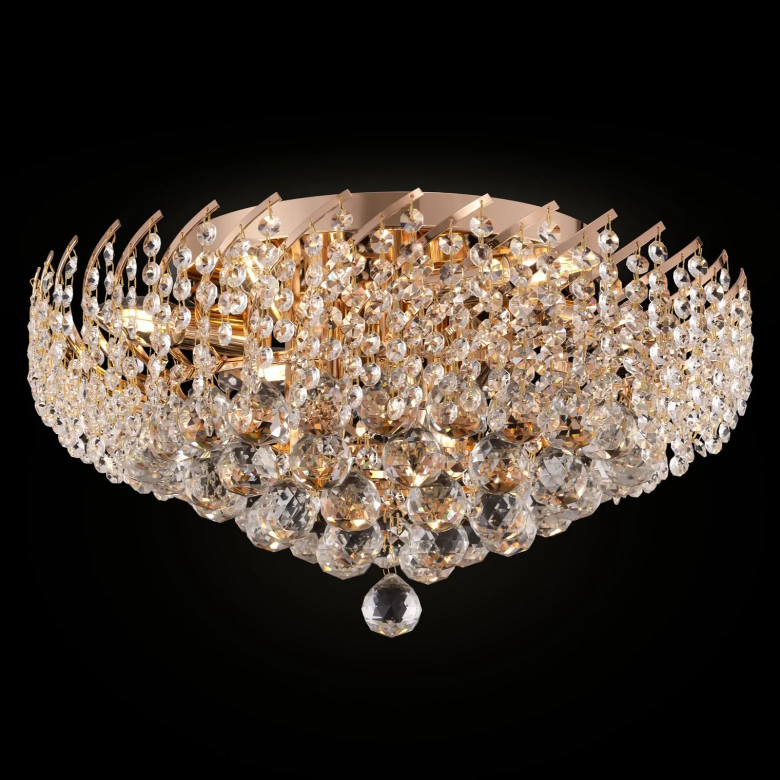 Lámpara de techo de cristal Karolina Ø 51 cm