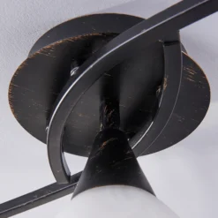 Lámpara de techo Della de Lindby, negro y dorado, 110 cm, 5 luces, E14