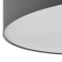 Lámpara de techo de tela Andria, 60 cm, gris claro
