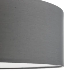 Lámpara de techo de tela Andria, 60 cm, gris claro