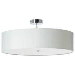 Lámpara de techo de tela Andria, 60 cm, blanca