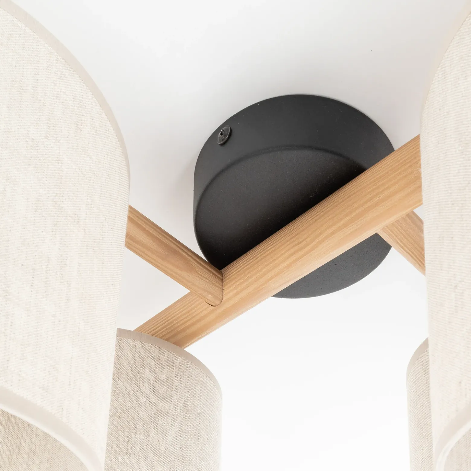 Lámpara de techo Deva, 4 luces, textil