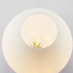 Lámpara de techo de vidrio Bibiane, blanco opal