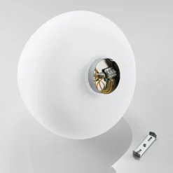 Lámpara de techo de vidrio Bibiane, blanco opal