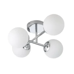 Lámpara de techo EGLO CASTROVIDO, cromada, 48 cm, 4 luces, IP44, G9-LED