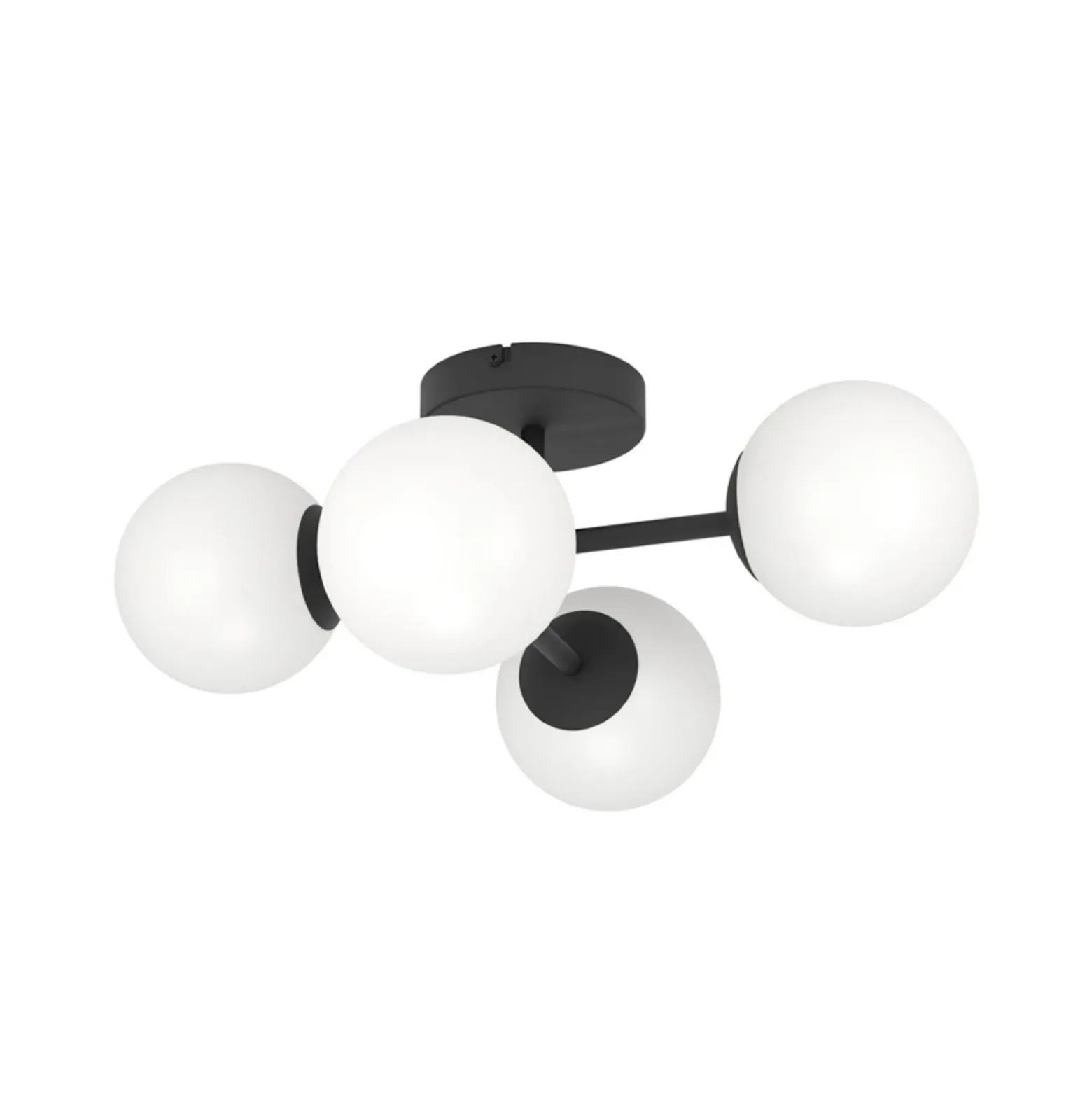 Lámpara de techo EGLO CASTROVIDO, negra, 48 cm, 4 luces, IP44, G9-LED