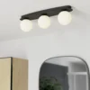 Lámpara de techo EGLO CASTROVIDO, negra, 58 cm, 3 luces, IP44, G9-LED