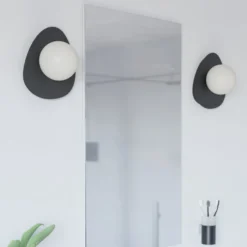 Lámpara de techo EGLO CASTROVIDO, negra, 24 cm, 1 luz, IP44, G9-LED