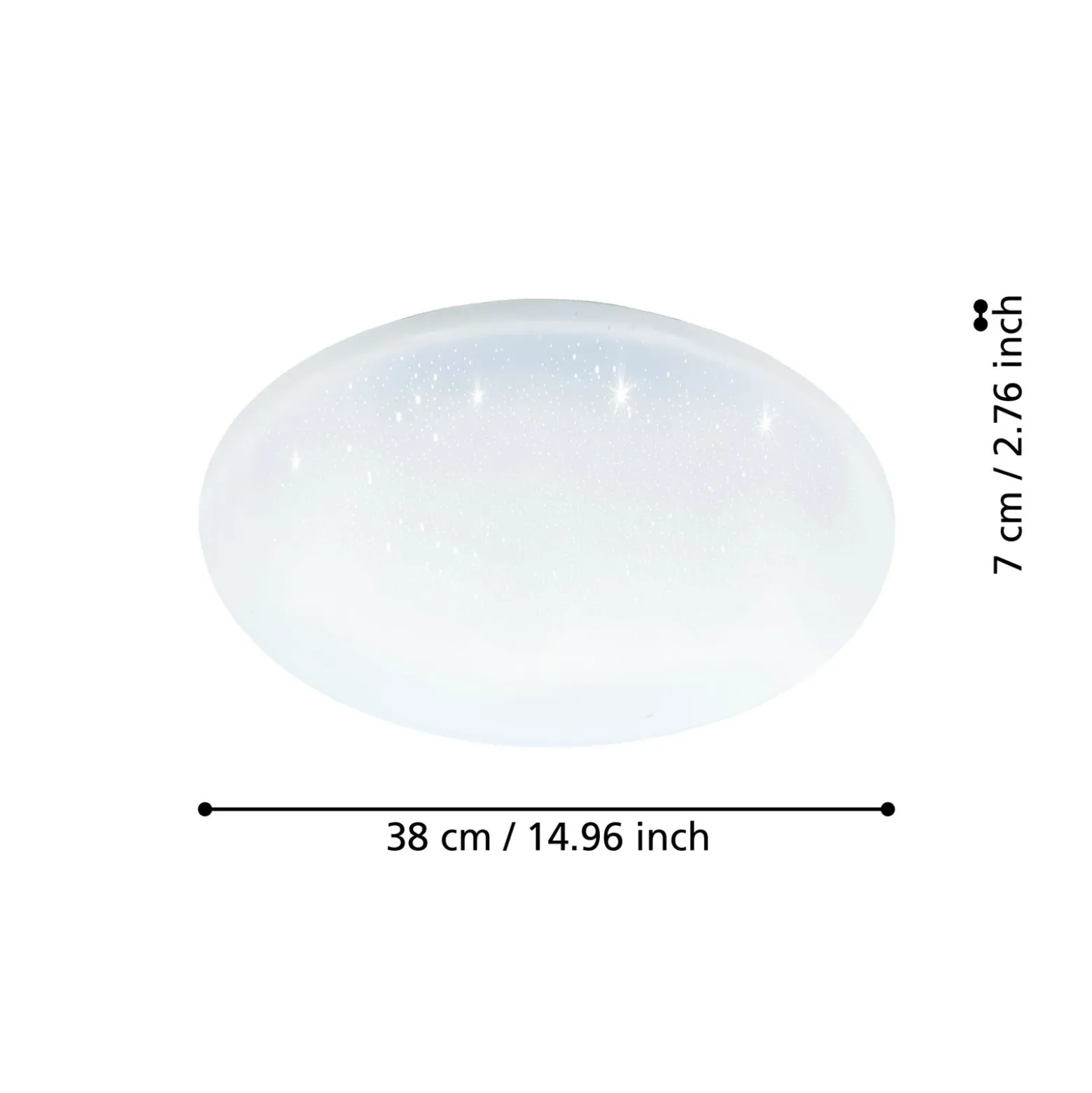 Lámpara de techo EGLO connect Totari-Z, Ø38cm, 19W, efecto cristal