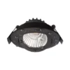 Lámpara de techo empotrable LED Dione, IP44, 3.000 K, negra, atenuable