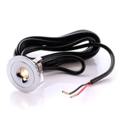 Lámpara de techo empotrable LED Punto Lumi, plata, 1 W, 3.000 K