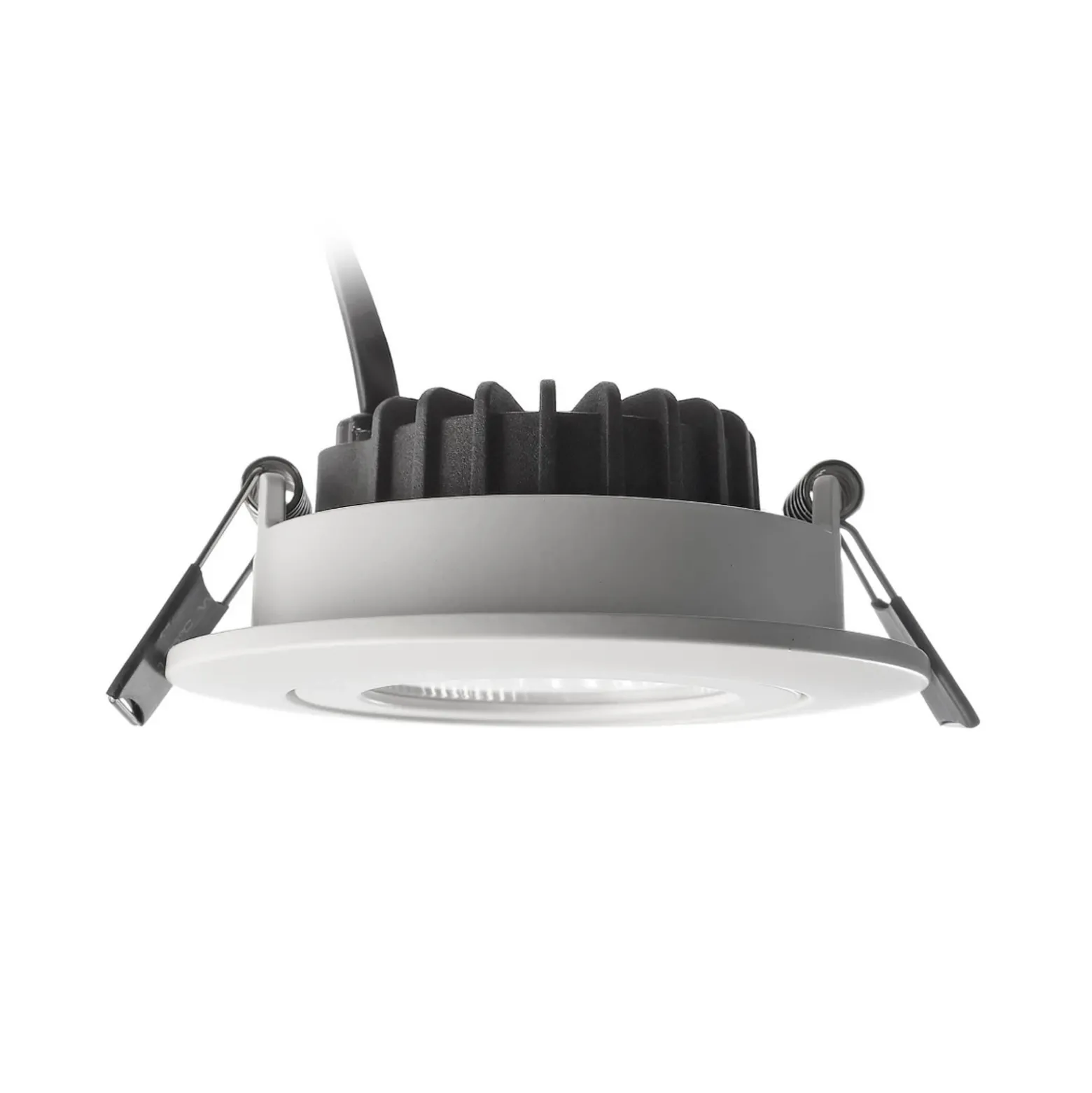 Lámpara de techo empotrable LED Dione, IP44, 2.700 K, blanca, atenuable