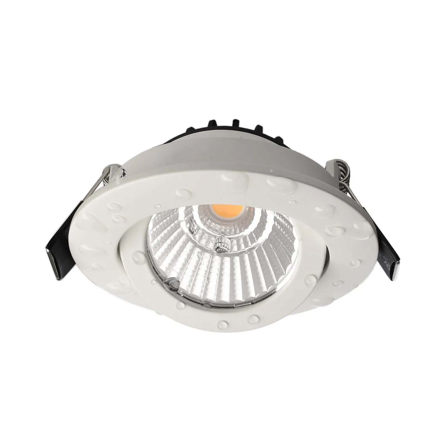 Lámpara de techo empotrable LED Dione, IP44, blanca, atenuable a cálida