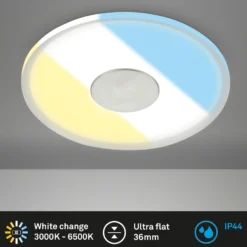 Lámpara de techo empotrable LED 748 IP44 CCT Switch Ø 12cm