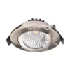 Lámpara de techo empotrable LED Dione, IP44, níquel, atenuable a cálida