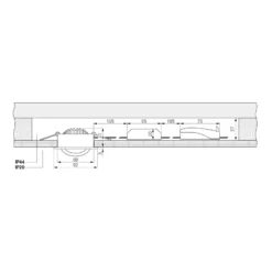 Lámpara de techo empotrable LED Dione, IP44, 2.700 K, blanca, atenuable