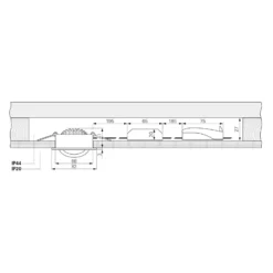 Lámpara de techo empotrable LED Dione, IP44, 4.000 K, negra, atenuable