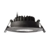 Lámpara de techo empotrable LED Dione, IP44, 2.700 K, negra, atenuable