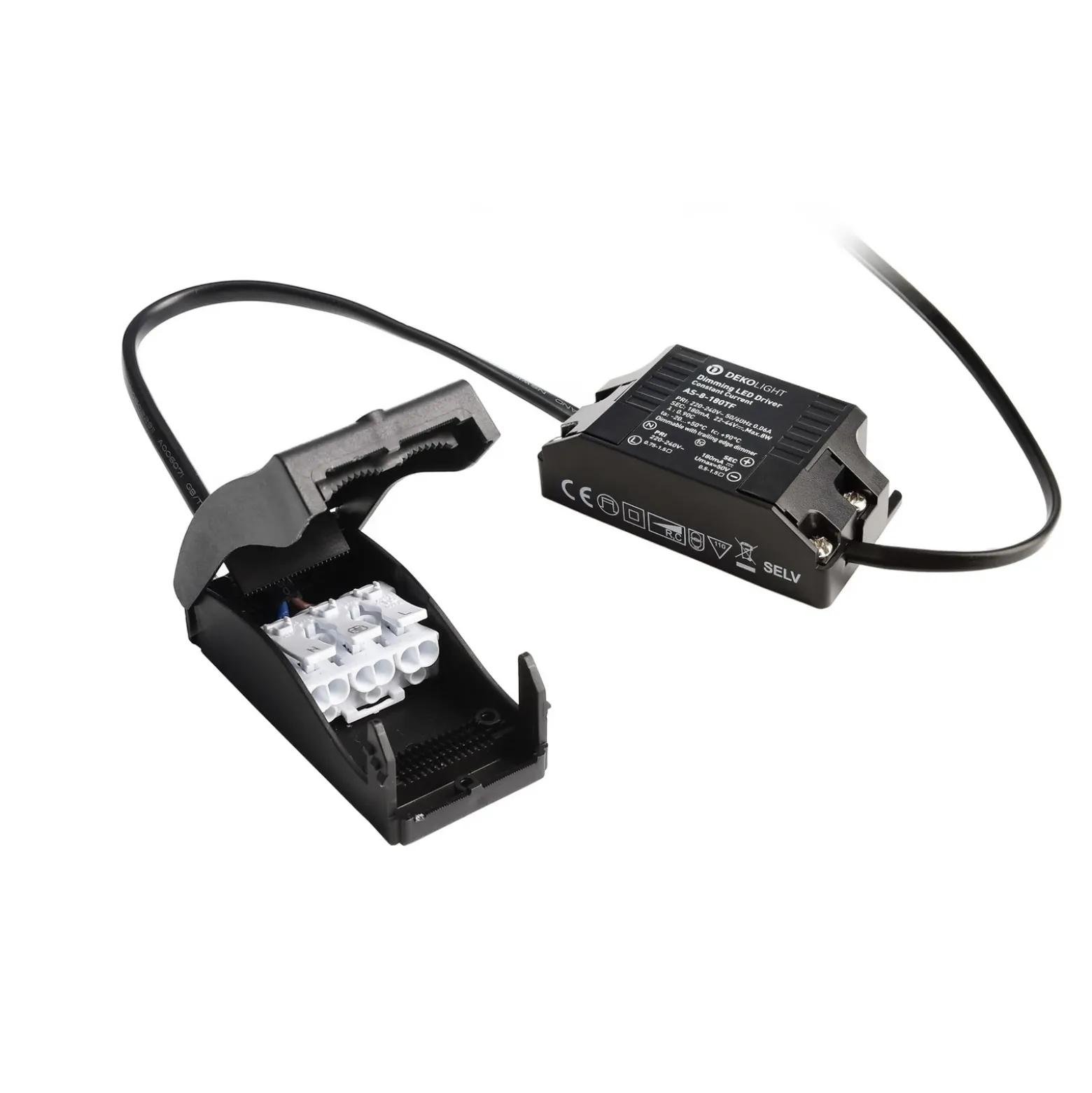 Lámpara de techo empotrable LED Dione, IP44, 2.700 K, negra, atenuable