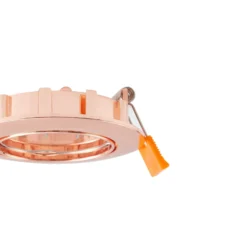 Lámpara de techo empotrable Prios Fibur, cobre, aluminio, Ø 8,2 cm