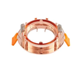 Lámpara de techo empotrable Prios Fibur, cobre, aluminio, Ø 8,2 cm