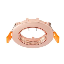 Lámpara de techo empotrable Prios Fibur, cobre, aluminio, Ø 8,2 cm