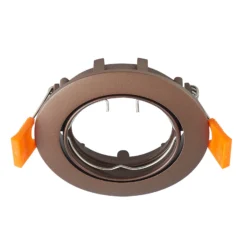 Lámpara de techo empotrable PRIOS Fibur, bronce, zinc, Ø 8,2 cm, juego de 3