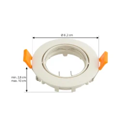 Lámpara de techo empotrable PRIOS Fibur, beige, zinc, Ø 8,2 cm, juego de 3