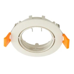 Lámpara de techo empotrable PRIOS Fibur, beige, zinc, Ø 8,2 cm, juego de 3
