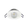 Lámpara de techo empotrable Samsola, blanca, Ø 8 cm, metal