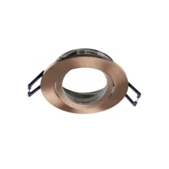 Lámpara de techo empotrable Samsola, color cobre, Ø 8 cm, metal