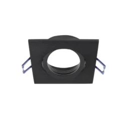 Lámpara de techo empotrable Samsola, negro, 9 x 9 cm, metal